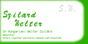 szilard welter business card
