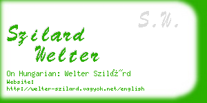 szilard welter business card